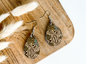 CHEETAH LEOPARD TIGER ANIMAL print dangle teardrop earrings