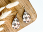 CATS WITH GLASSES print dangle teardrop earrings