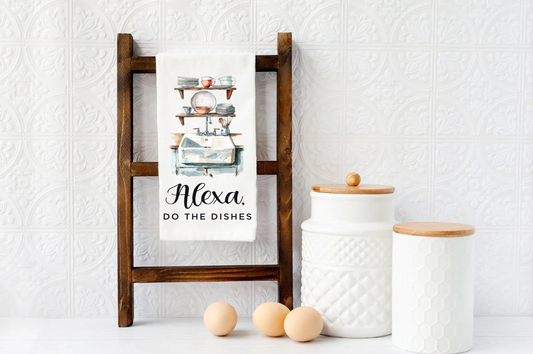 ALEXA do THE DISHES Microfiber kitchen towel 16x24