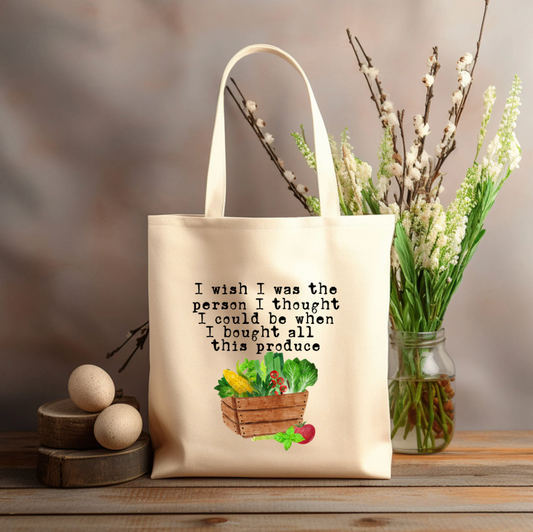 Funny PRODUCE BAG 12x14 canvas tote bag