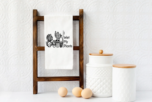 I WET MY PLANTS Microfiber kitchen towel 16x24